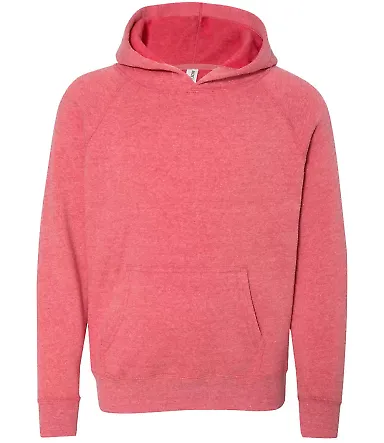 Independent Trading Co. PRM15YSB Youth Raglan Hood Pomegranate front view