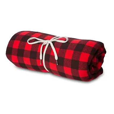 Independent Trading Co. INDBKTSB Blanket Red Buffalo Plaid front view