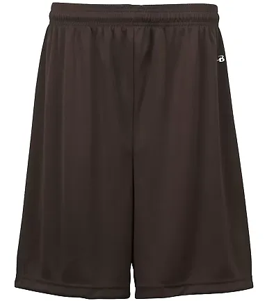 Badger 4107 B-Dry Core Shorts Brown front view
