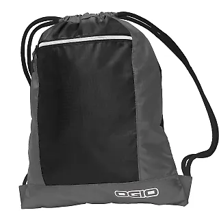 OGIO 412045 Pulse Cinch Pack Grey/Black front view