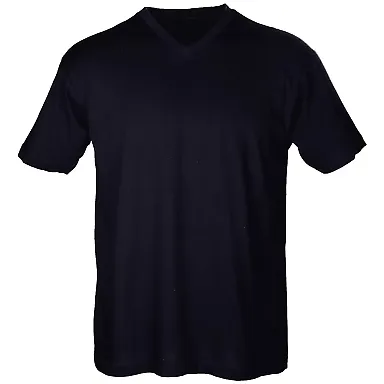 Tultex 0206 Mens Fine Jersey V-Neck Tee in Black front view