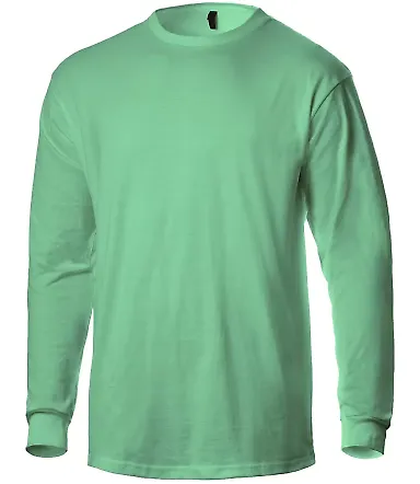 Tultex 0291TC Unisex Long Sleeve Tee Neo Mint front view
