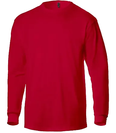 Tultex 0291TC Unisex Long Sleeve Tee Red front view