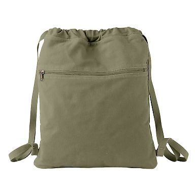  Authentic Pigment 1901 14 oz. Pigment-Dyed Canvas in Khaki green front view
