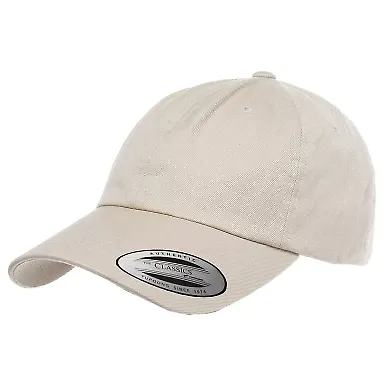 6245CM Yupoong Dad Hat Unstructured 6 Panel in Stone front view
