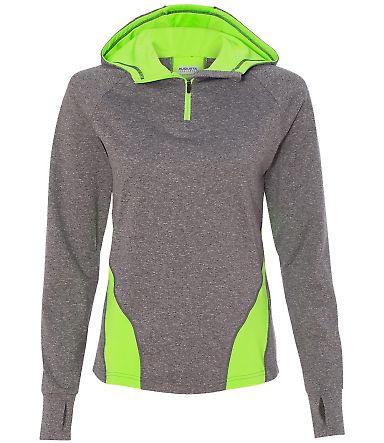 Augusta Sportswear 4812 Women's Freedom Performanc in Graphite heather/ lime front view
