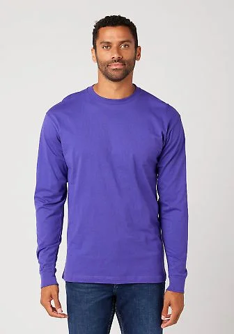 Cotton Heritage MC1182 Long Sleeve Cotton Tee in Purple front view