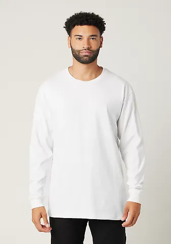 Cotton Heritage MC1182 Long Sleeve Cotton Tee in White front view
