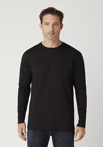 Cotton Heritage MC1182 Long Sleeve Cotton Tee in Black front view