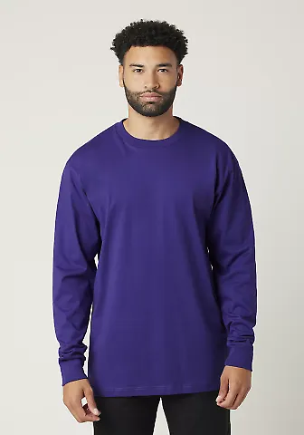 Cotton Heritage MC1182 Long Sleeve Cotton Tee in Purple front view