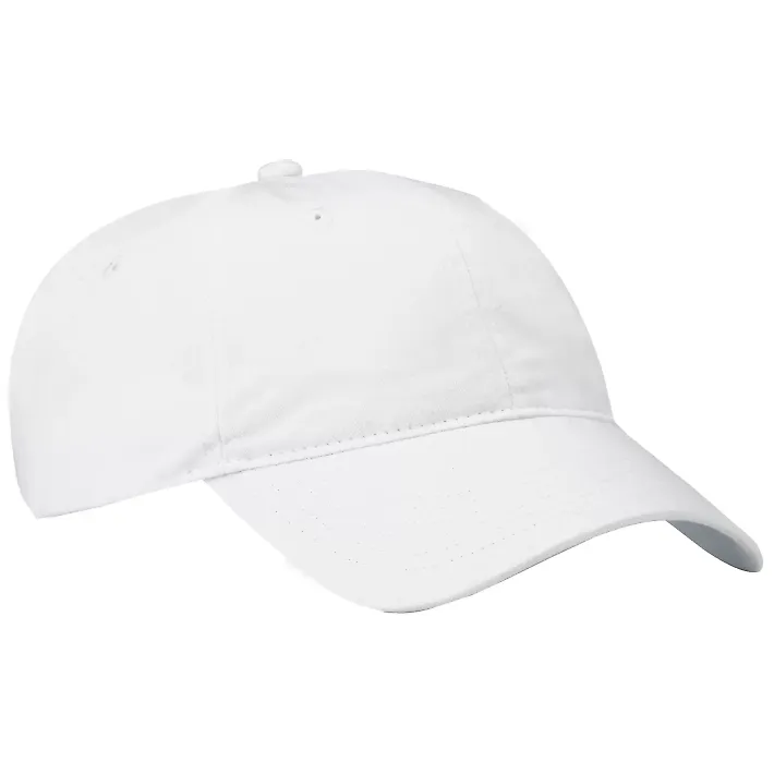 Port & Company CP77 Brushed Twill Dad Hat  White front view