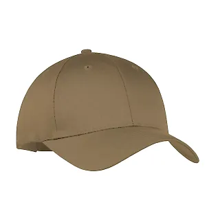 Port & Company CP80 Six-Panel Twill Cap Coyote Brown front view