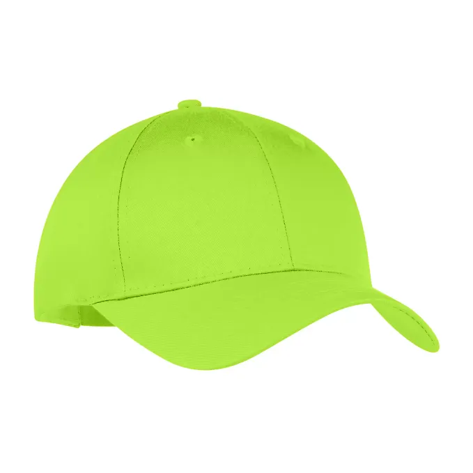 Port & Company CP80 Six-Panel Twill Cap Lime front view