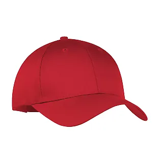 Port & Company CP80 Six-Panel Twill Cap True Red front view
