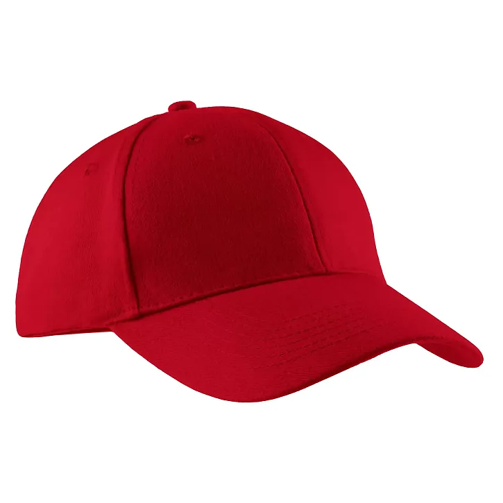 Port & Company CP82 Brushed Twill Cap  Red front view