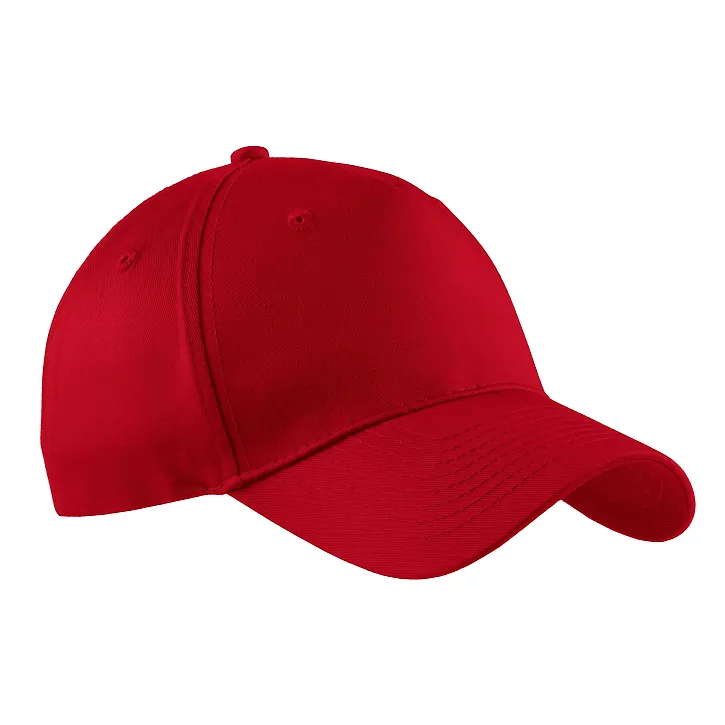 Port & Company CP86 Five-Panel Twill Cap Red front view