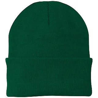 Port & Company CP90 Knit Beanie Athletic Green front view