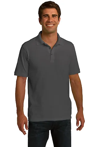 Port & Company KP150 Ring Spun Pique Polo  Charcoal front view