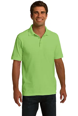 Port & Company KP150 Ring Spun Pique Polo  Lime front view