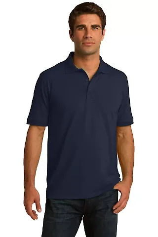 Port & Company KP55 Jersey Knit Polo Deep Navy front view