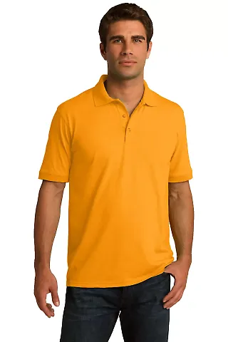 Port & Company KP55 Jersey Knit Polo Gold front view