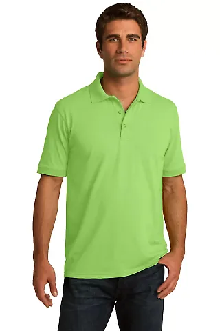 Port & Company KP55 Jersey Knit Polo Lime front view