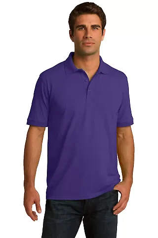Port & Company KP55 Jersey Knit Polo Purple front view