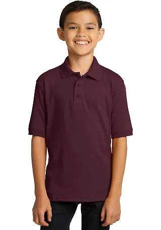 Port & Company KP55Y Youth 5.5-Ounce Jersey Knit P Athletic Marn front view