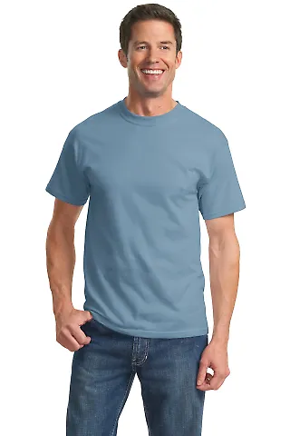 Port & Company PC61T Tall Essential T-Shirt Stonewshd Blue front view