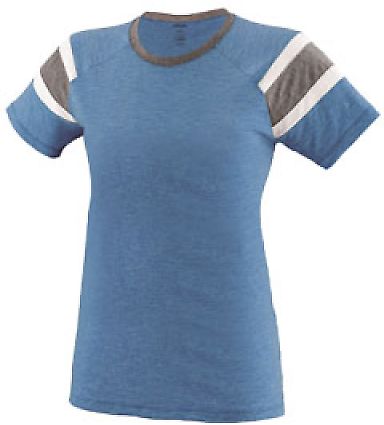 Augusta Sportswear 3011 Ladies Fanatic T-Shirt in Royal/ slate/ white front view