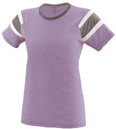 Augusta Sportswear 3011 Ladies Fanatic T-Shirt in Lavender/ slate/ white front view