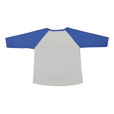 LAT 3830 Curvy Collection Women's Baseball Tee in Vn hth/ vn royal front view