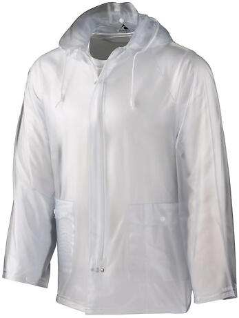 3160 Augusta Adult Clear Rain Jacket in Clear front view