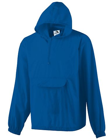 Augusta 3130 Pullover Rain Jacket with Pocket in Royal front view
