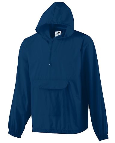 Augusta 3130 Pullover Rain Jacket with Pocket in Navy front view