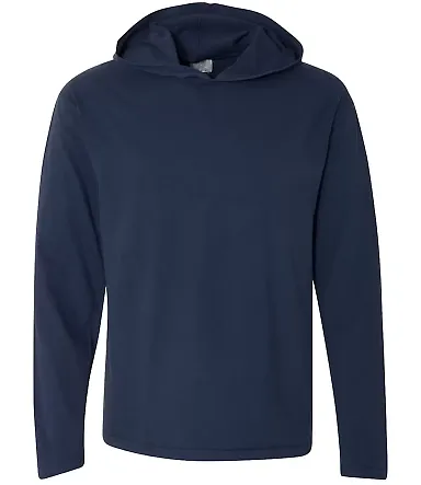 Comfort Colors 4900 Garment Dyed Hooded Long Sleev True Navy front view