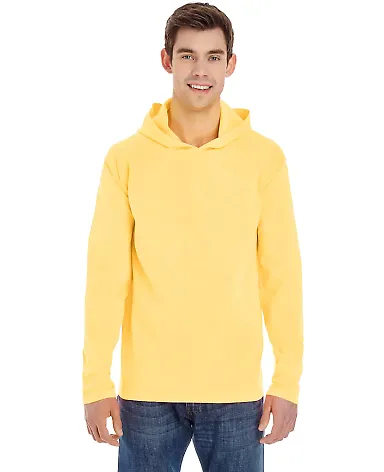 Comfort Colors 4900 Garment Dyed Hooded Long Sleev Butter front view