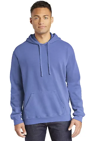 Comfort Colors 1567 Garment Dyed Hooded Pullover S in Flo blue front view