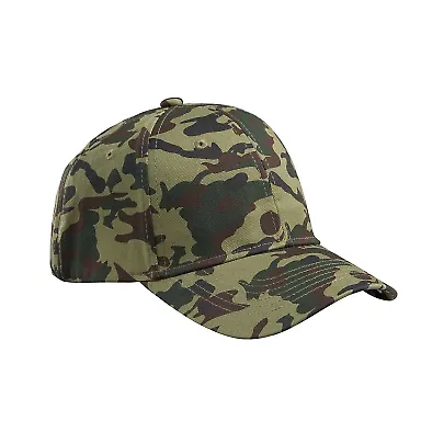 BX024 Big Accessories Structured Camo Hat FOREST CAMO front view