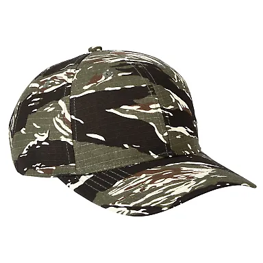 BX024 Big Accessories Structured Camo Hat RPSTP TIGER CAMO front view