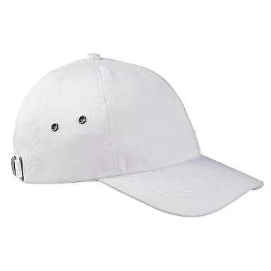BA529 Big Accessories Washed Baseball Cap in White front view