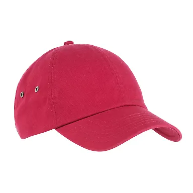 BA529 Big Accessories Washed Baseball Cap in Red front view
