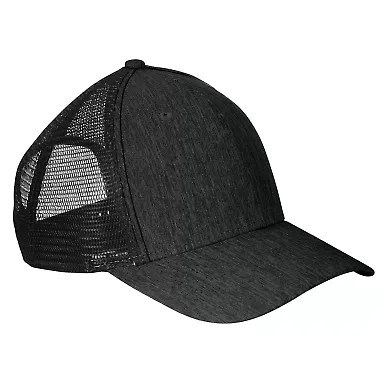 BA540 Big Accessories Sport Trucker Cap BLACK/ BLACK front view
