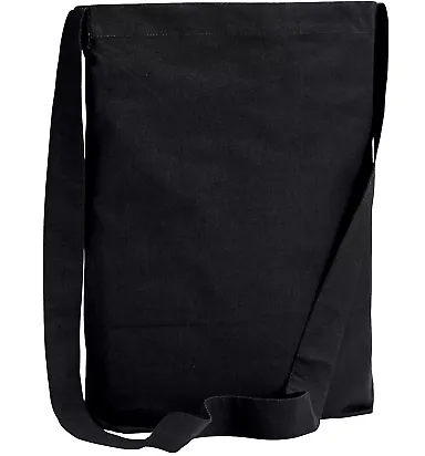 BE056 BAGedge 6 oz. Canvas Sling Tote BLACK front view
