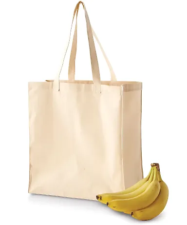BE055 BAGedge 6 oz. Canvas Grocery Tote NATURAL front view