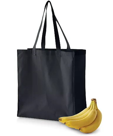 BE055 BAGedge 6 oz. Canvas Grocery Tote BLACK front view