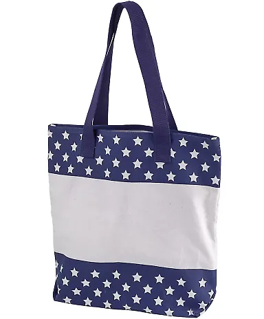 BE066 BAGedge 12 oz. Canvas Print Tote in Stars front view