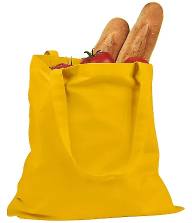 BE007 BAGedge 6 oz. Canvas Promo Tote YELLOW front view