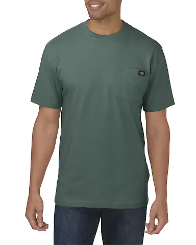 WS450 Dickies 6.75 oz. Heavyweight Work T-Shirt LINCOLN GREEN front view