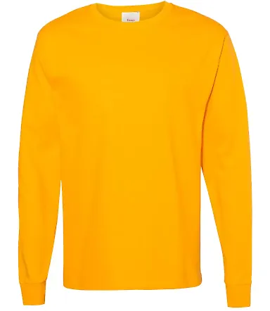 5586 Hanes® Long Sleeve Tagless 6.1 T-shirt - 558 Gold front view